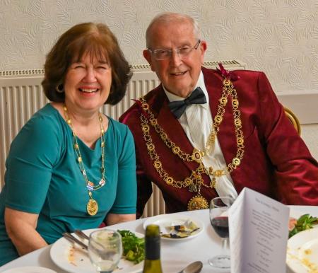 mayor Cllr Philip Evans and mayoress Jackie Evans at Civic Night